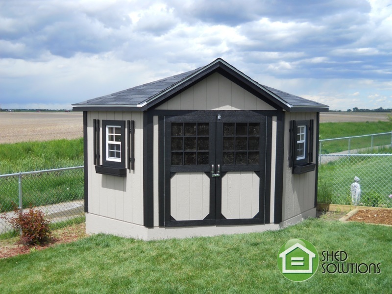 10' x 10' Garden Shed The Everett Corner Unit Shed Solutions