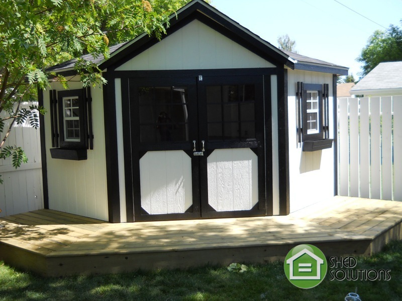 10' x 10' Garden Shed The Everett Corner Unit Shed Solutions