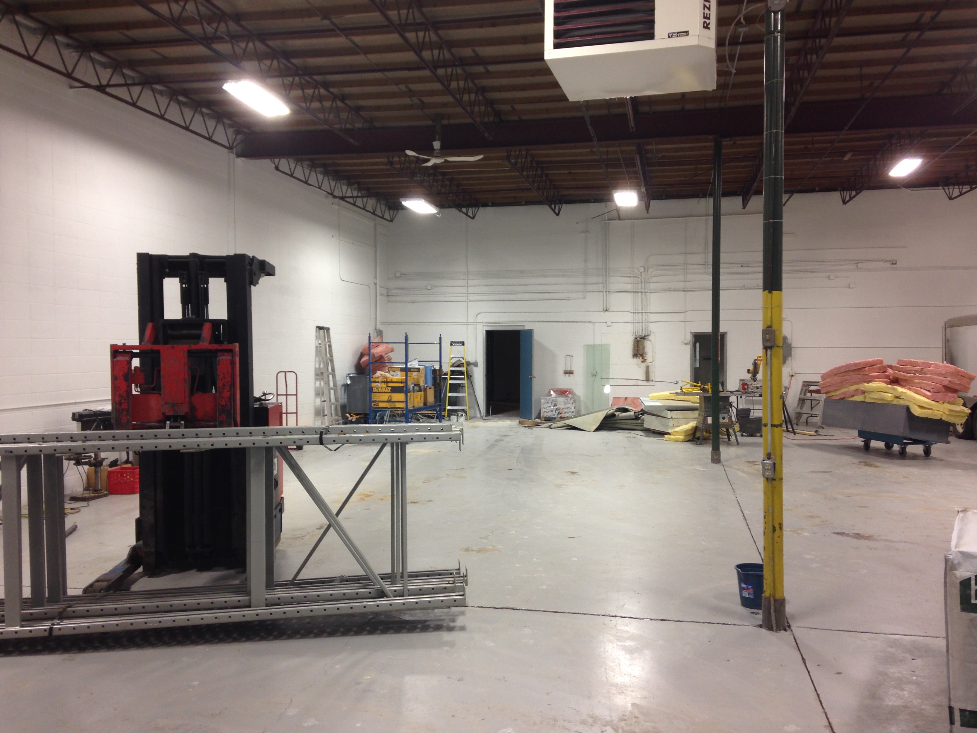 Construction at the New Shed Solutions Edmonton Location 