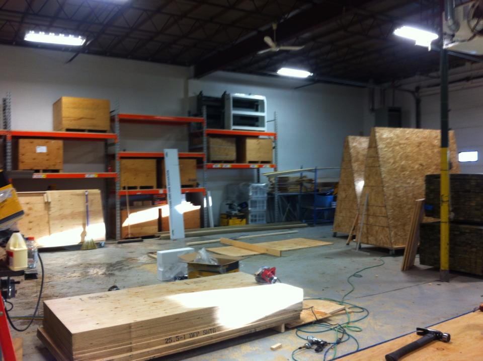 Construction at the New Shed Solutions Edmonton Location 